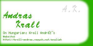 andras krall business card